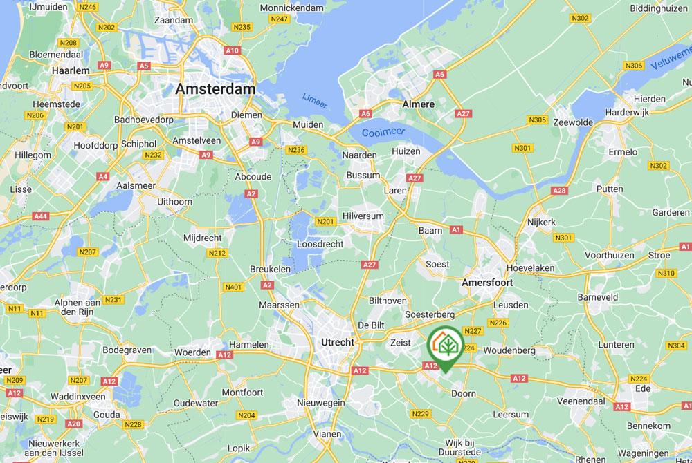 RCN het Grote Bos op de kaart van Nederland