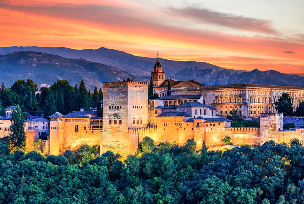 Alhambra in Andalusië, mooiste plekken Europa