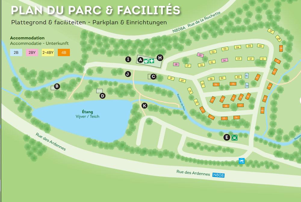 Plattegrond, Landal Nature Parc Saint Hubert