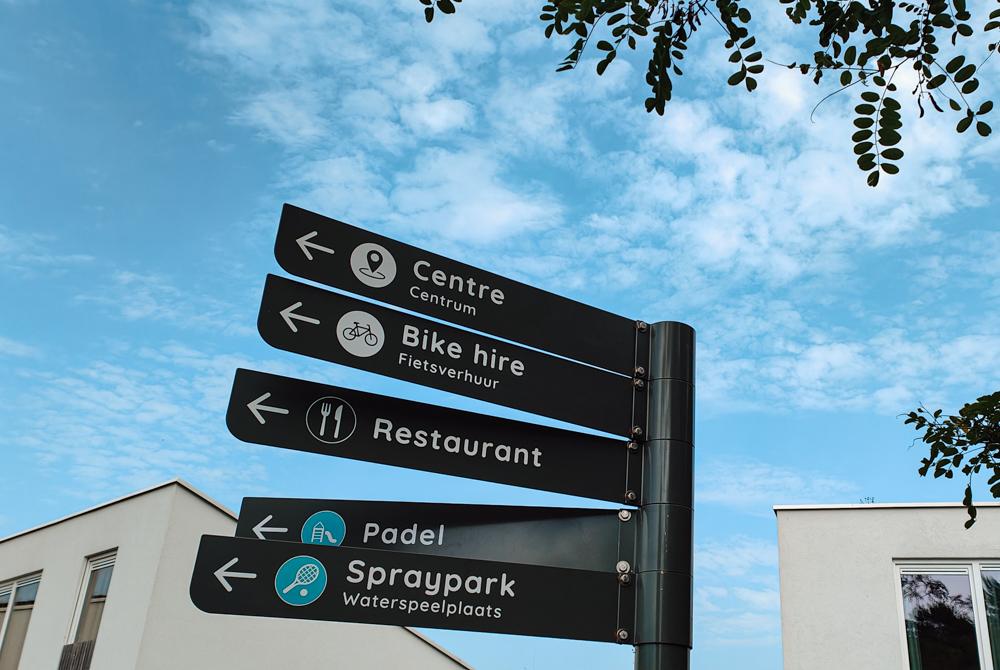 Bewegwijzering, review Landal Park Eksel