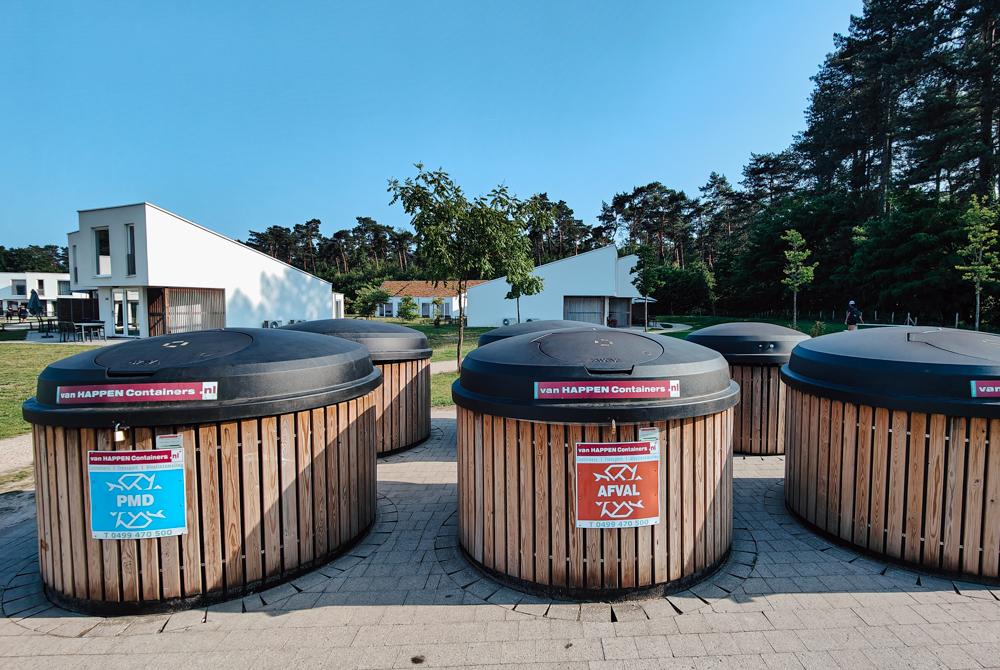 Afvalcontainers, review Landal Park Eksel