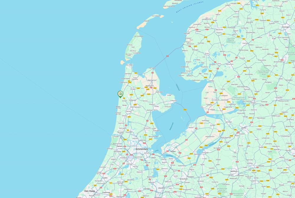 Landal Duynvallei op de kaart van Nederland