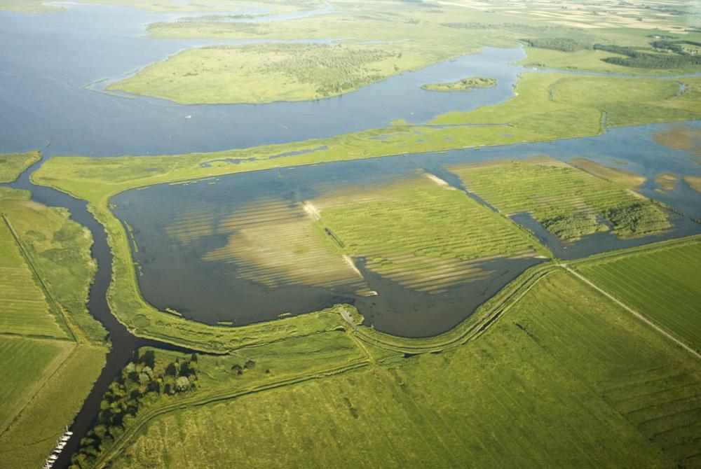 Het Nationaal Park Lauwersmeer vanuit de lucht
